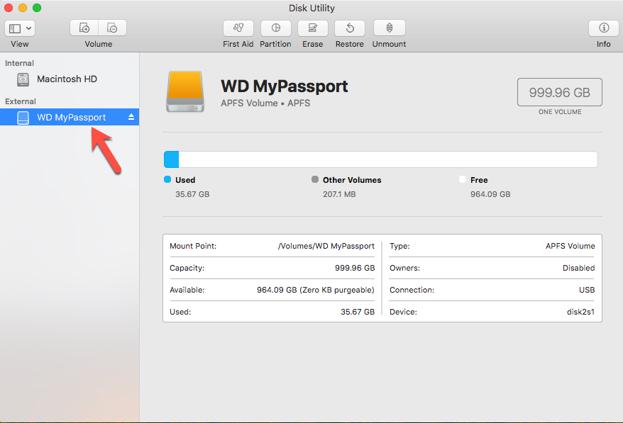 formatting my wd passport for mac